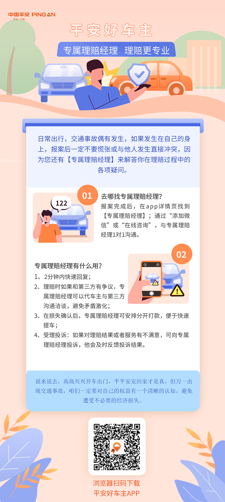 金融保险报险理赔流程解析知识科普一图读懂插画长图海报_01.png